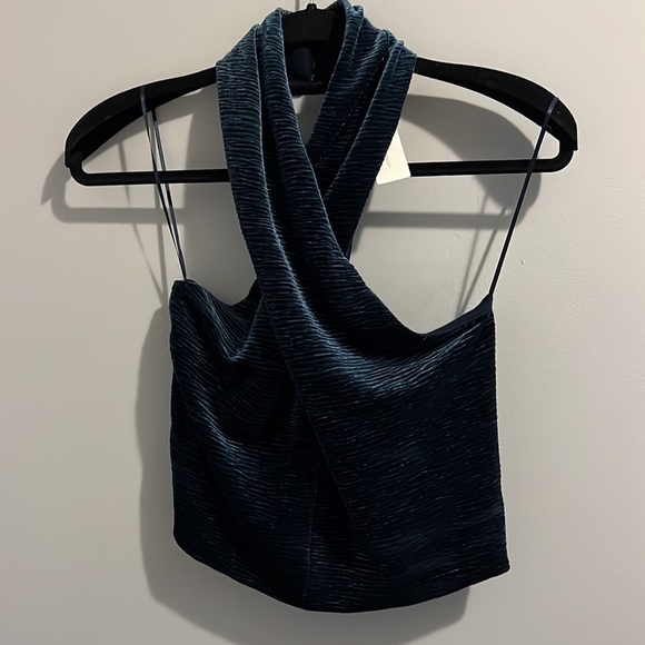 NWTS ANTHROPOLOGIE VELVET HALTER TANK (M) - Picture 5 of 14